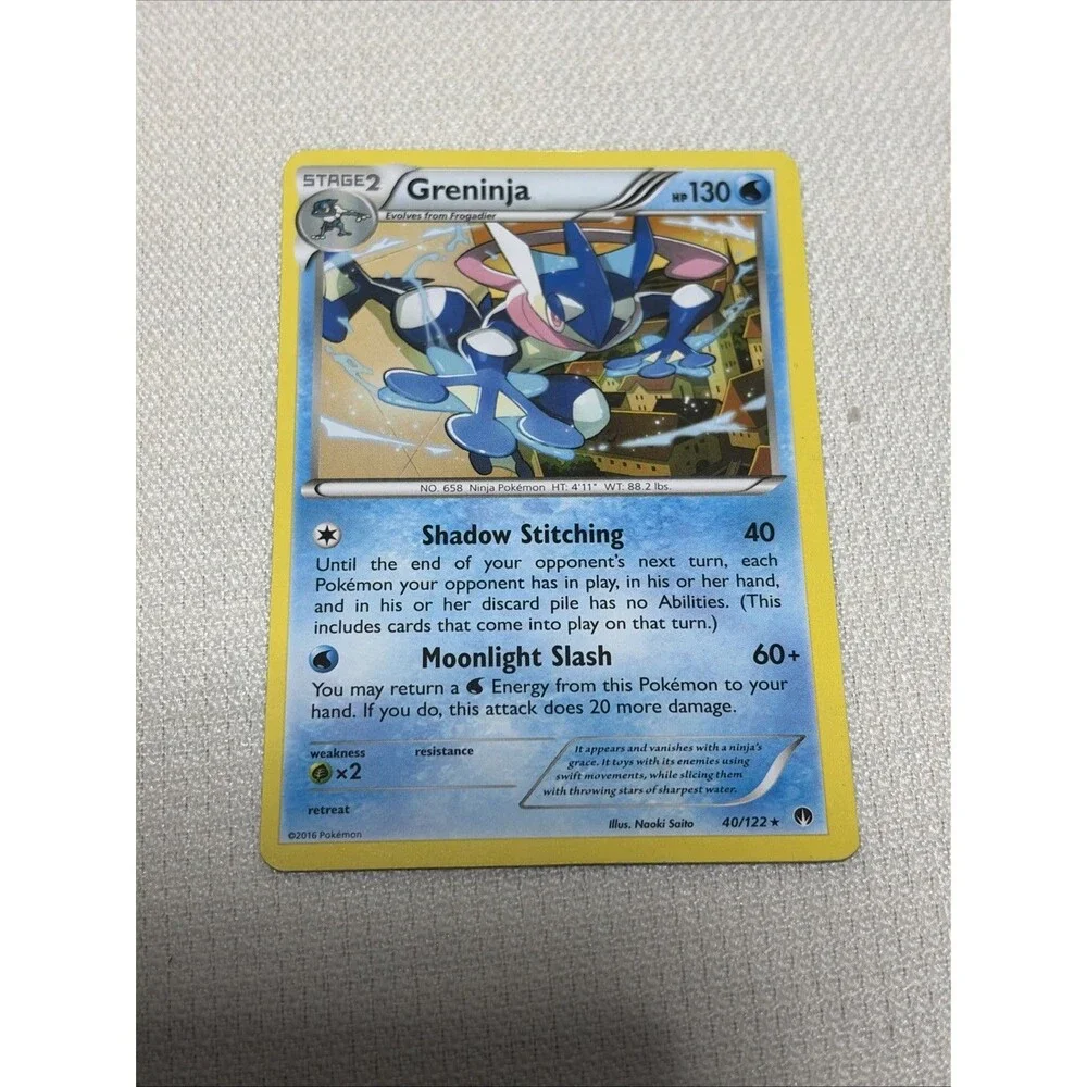 Nintendo Pokémon TCG Greninja 40/122 XY Breakpoint Stage 2 in sleeve NM
